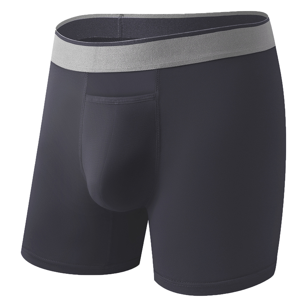 Long Leg Trunk Men - 1pc 男性ロングレッグショーツソフト上部開口部ポーチボクサーショーツスポーツ通気性快適な下着 S-2XL ルーズボクサーショーツ