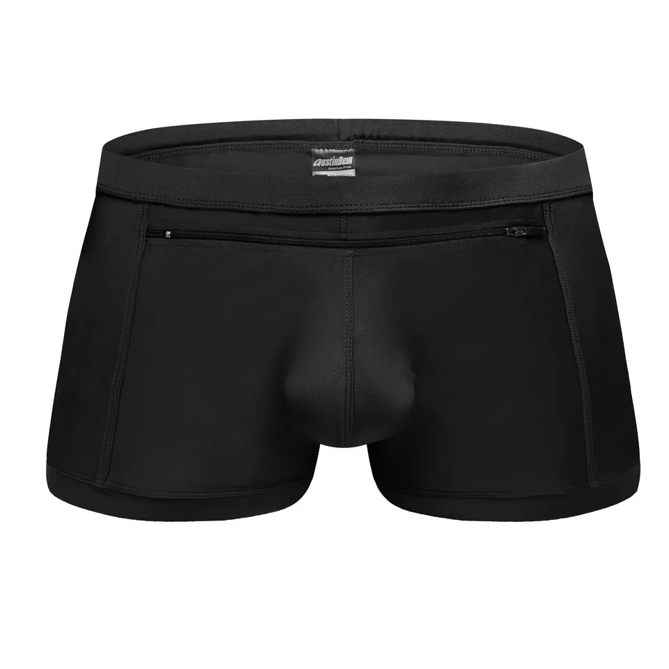 Bamboo Fiber Trunk - 夏用水泳パンツ メンズ 新しい若者向けカジュアル速乾性フロントポケットジッパーデザイン水泳ストレートビーチショーツ