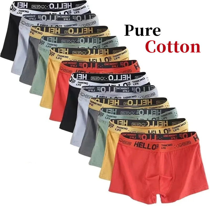 10 個/メンズ下着男性純粋な綿のパンツ男性ブランドパンティ - Boxer Shorts Modal のレビューと価格