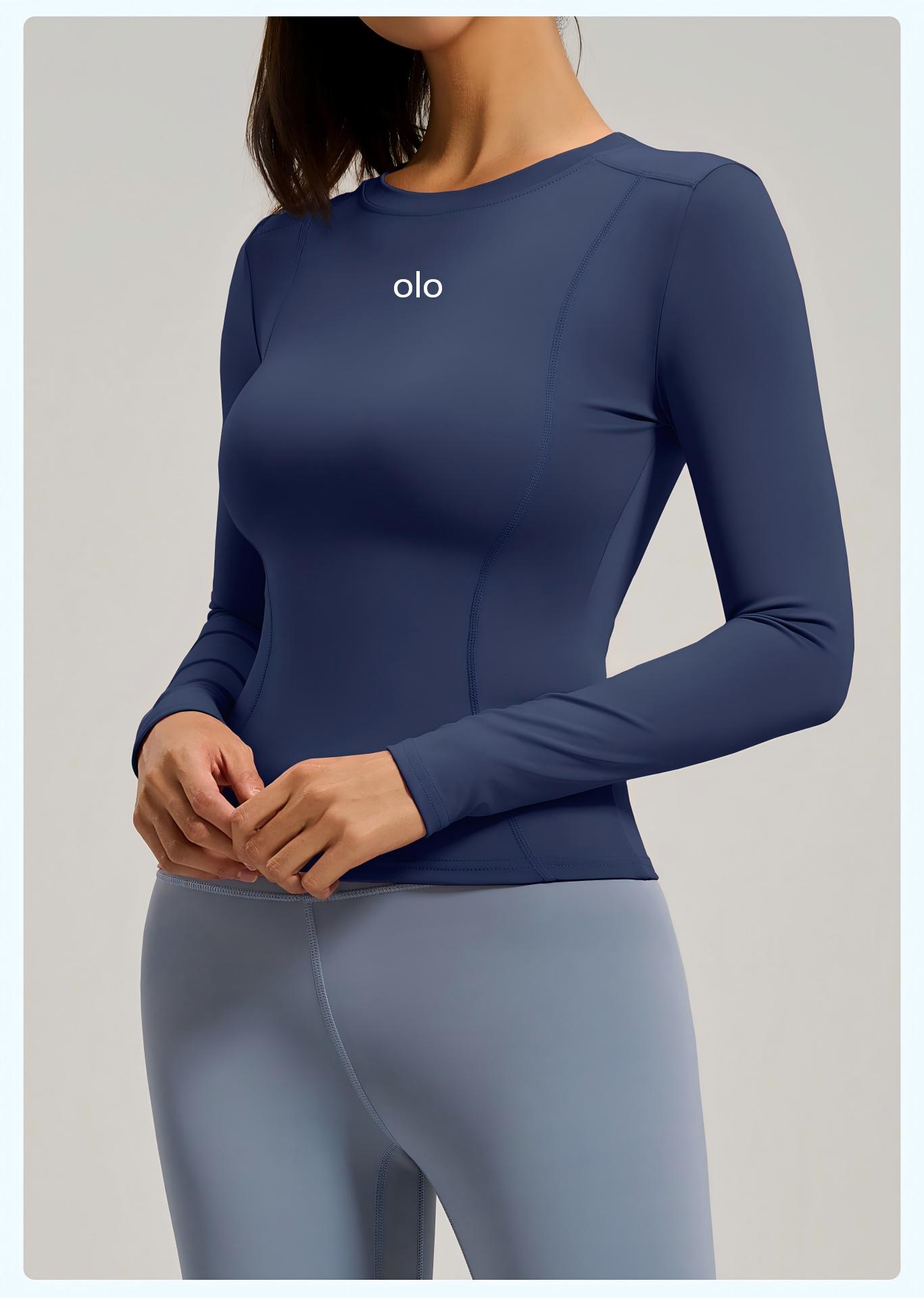 レディース ラウンドネック フィットネス ヨガトップ 長袖  - T Shirt Tight Fit のレビューと価格