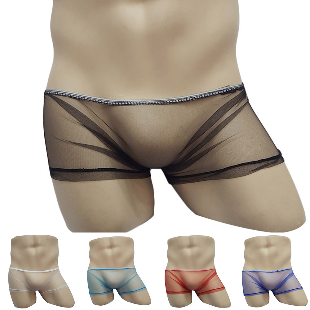 男性ボクサー男性ブリーフ薄手の下着ホットマンチュールビキニ通 - Trunk Breathable Men のレビューと価格