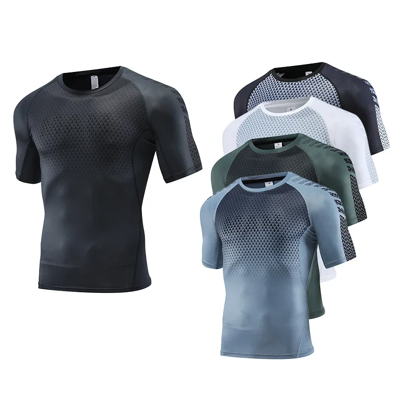 メンズスポーツTシャツ,トップ,コンプレッションガーメント, - T Shirt Tight Fit のレビューと価格