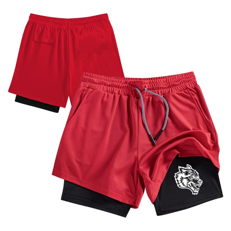 ストリートウェア メンズ ダブルレイヤーショーツ カジュアル - Compression Shorts Athletes のレビューと価格