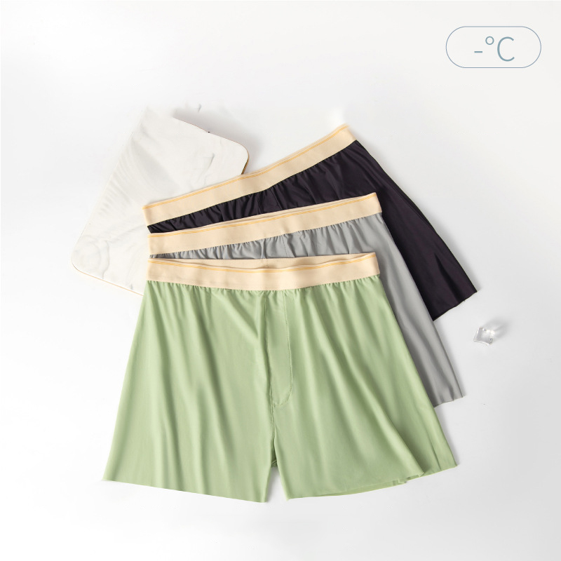 メンズアイスシルクパンツ,ラージサイズ,薄い下着,パジャマ, - Quick Dry Underwear のレビューと価格