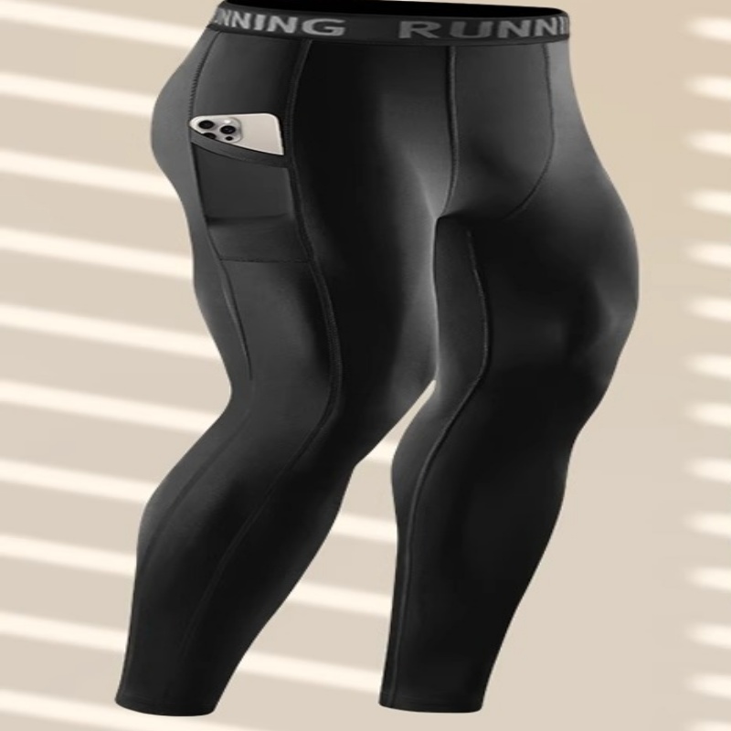 秋のマラソン用メンズランニングコンプレッションタイツ - ポ - Compression Long Pant のレビューと価格