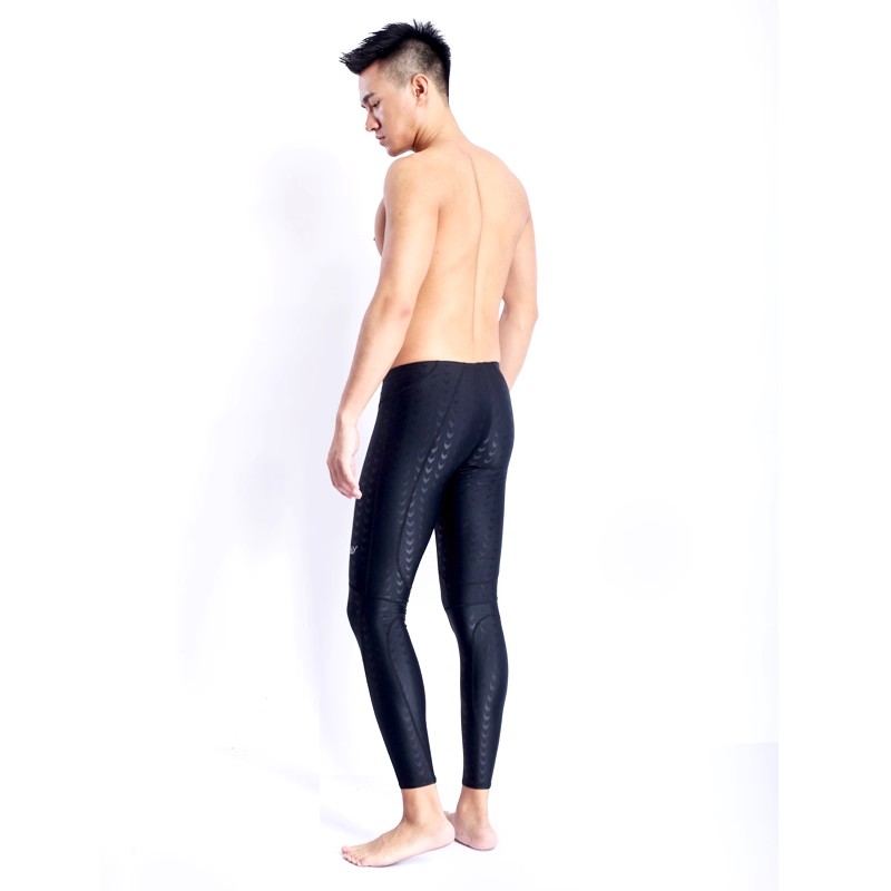 シャークスキン水泳ジャマー耐塩素レーシングトレーニング水着フ - Long Leg Trunk Men のレビューと価格