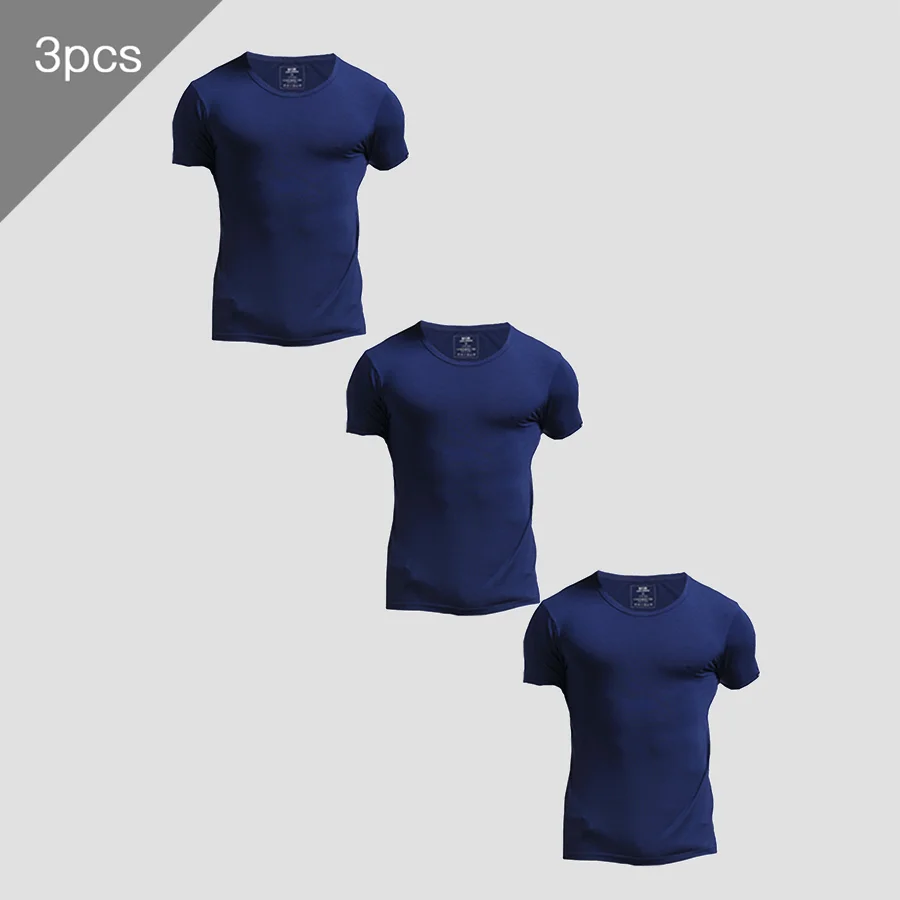 3枚組 メンズ サマー半袖Tシャツ、薄手クルーネック スリム - Undershirt Crew Neck のレビューと価格