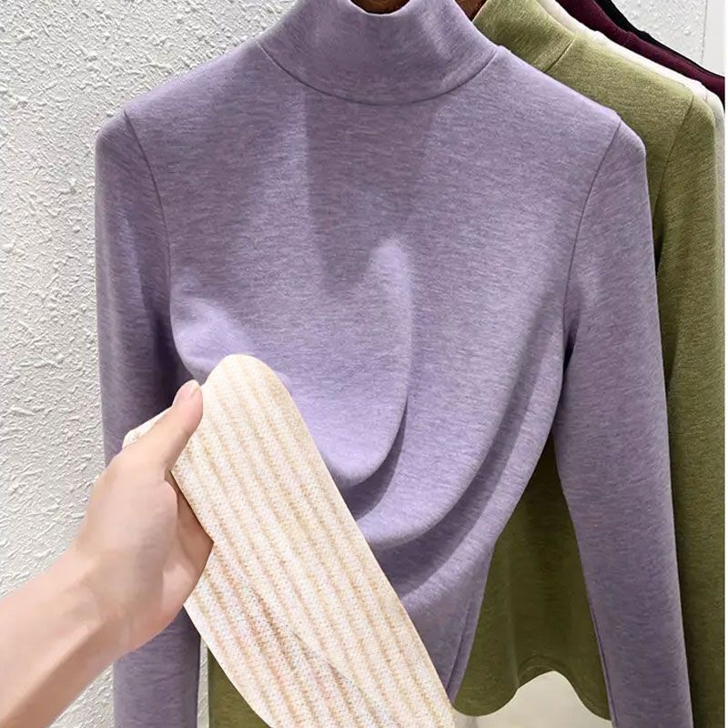 レディースモックネックサーマルベースレイヤートップ冬フリース - Base Layer Top のレビューと価格