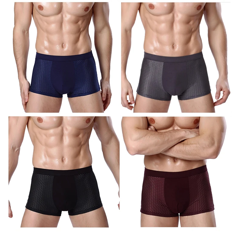 L-8XL プラス Banboo 繊維男性下着男性ボクサー固 - Boxer Shorts Modal のレビューと価格