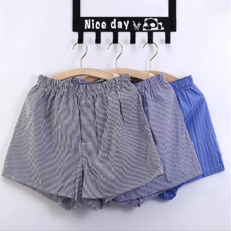 3ピース/ロットM-3XLのクラシック格子縞の男性ボクサーシ - Multi Pack Underwear のレビューと価格
