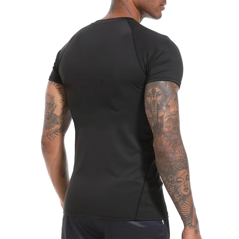 メンズプリントコンプレッションシャツ 夏用半袖ラッシュガード - Base Layer Top のレビューと価格