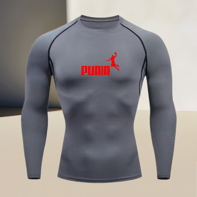 メンズ長袖ラウンドネック薄手スポーツタイトフィット速乾Tシャ - T Shirt Tight Fit のレビューと価格