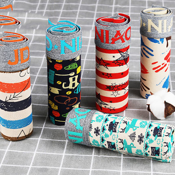 5 ピース/ロット男性下着綿ボクサー男性パンツ快適な通気性の - Multi Pack Underwear のレビューと価格