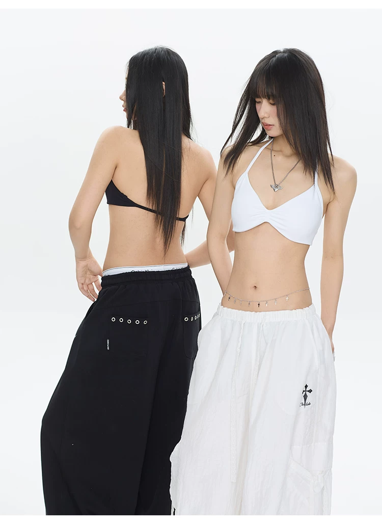 セクシーなビキニスタイルのシームレススポーツブラ、ホルターネ - Suspender Tank Top のレビューと価格
