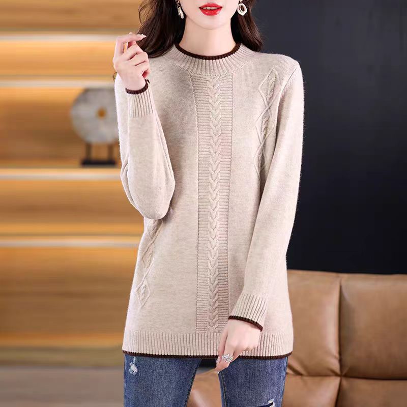女性用ラウンドネックニットジャンパー,長袖セーター,暖かい女 - Thermal Long John のレビューと価格