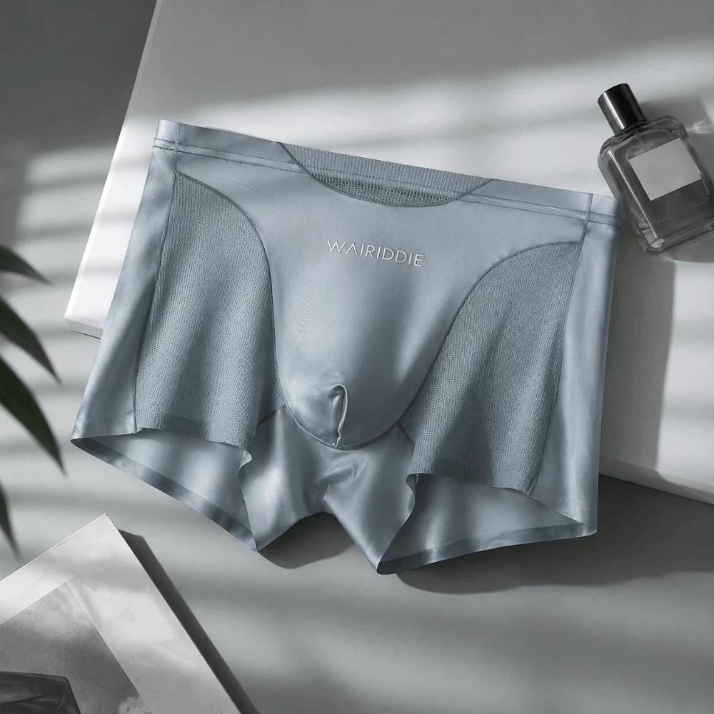 シンプルなメッシュアイスシルク下着シームレスミッドウエストク - Mesh Sport Boxer のレビューと価格